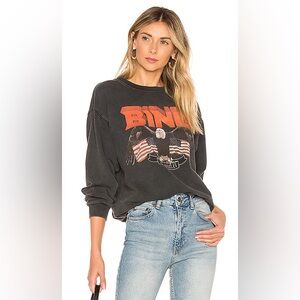 Anine Bing Charcoal Crewneck Sweatshirt